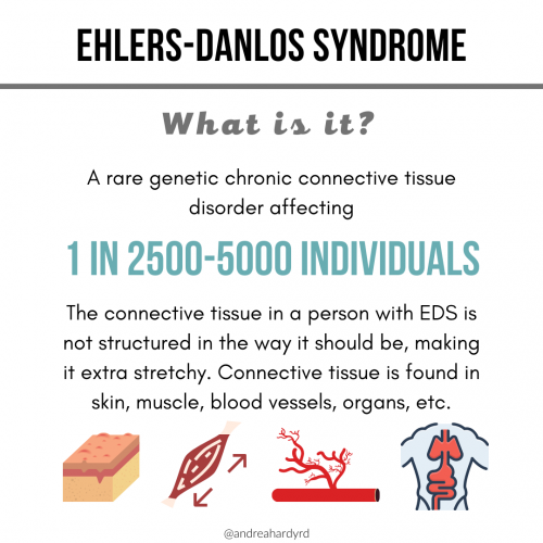 Image of @andreahardyrd Instagram post about ehlers-danlos syndrome